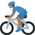 🚴🏾‍♂️ man biking: medium-dark skin tone display on Twitter